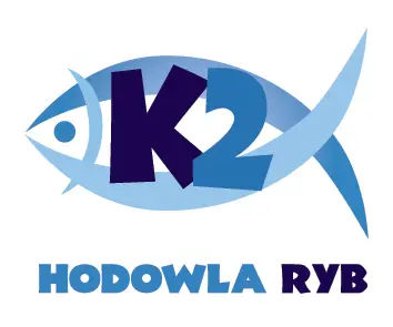 Poprzednie logo Hodowli Ryb K2 – niebieska ryba